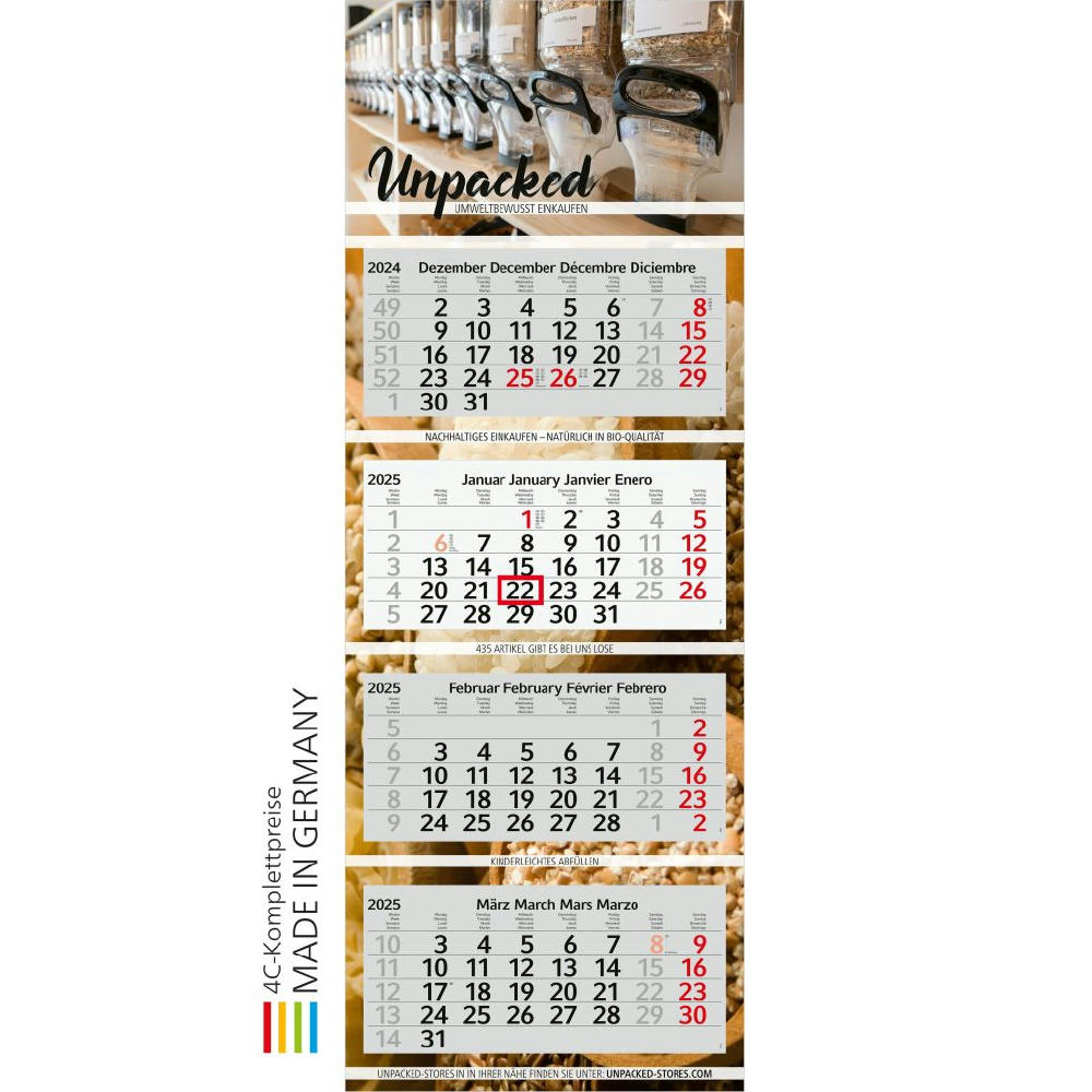 4-Monatskalender "Profil" Recycling